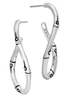 John Hardy Sterling Silver Twisted Bamboo-Textured Drop Earrings at Nordstrom Rack