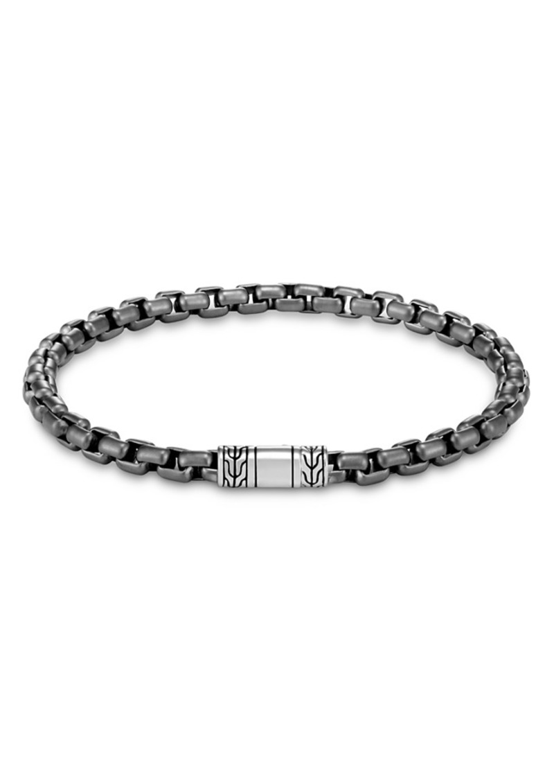 John Hardy Sterling Silver With Black Rhodium Classic Chain Bracelet
