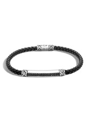 John Hardy Men's Classic Chain Leather Cord Bracelet in Silver/Leather at Nordstrom