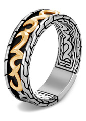 John Hardy Men's Classic Chain Two-Tone 7mm Band Ring in Silver/Gold at Nordstrom