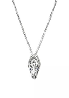 John Hardy Naga Dragon Sterling Silver & Blue Sapphire Pendant Necklace