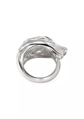 John Hardy Naga Dragon Sterling Silver & Blue Sapphire Ring
