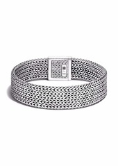 John Hardy silver Classic Chain reticulated pusher clasp bracelet