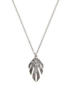 John Hardy Sterling Silver Bamboo Texture Pendant Necklace