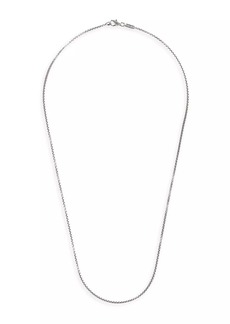 John Hardy Sterling Silver Box Chain Necklace