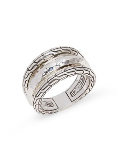 John Hardy Sterling Silver Hammered Ring