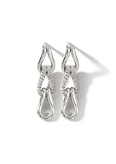 John Hardy Surf Pavé Link drop earrings