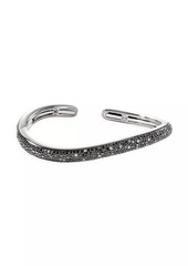 John Hardy Surf Sterling Silver, Black Diamond & 0.18 TCW Diamond Pavé Cuff Bracelet