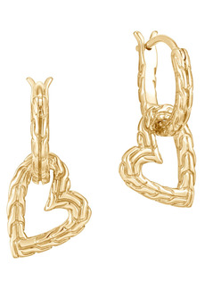 John Hardy Classic Chain 14K Gold Heart & Huggie Hoop Earrings at Nordstrom