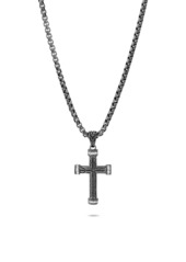John Hardy Classic Chain Cross Diamond Pendant Necklace