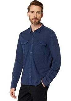 John Varvatos Avron Long Sleeve Knit Western Shirt in Vintage Wash Slub K5061X88