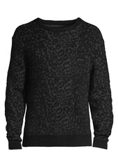 John Varvatos Boulder Leopard Jacquard Sweater