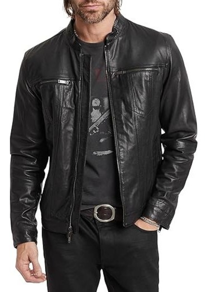 John Varvatos BRANDO BAND COLLAR JACKET