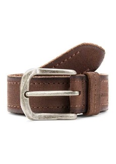 John Varvatos Distressed Frame Buckle Leather Belt