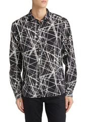 John Varvatos Abstract Print Button-Up Shirt