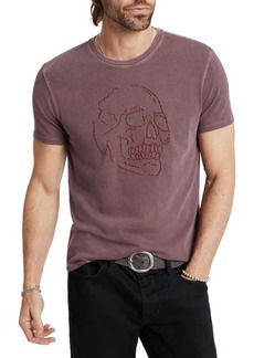 John Varvatos Beaded Skull Cotton T-Shirt