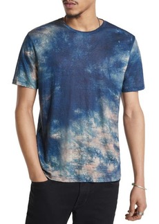 John Varvatos Brooklyn Regular Fit Tie Dye Linen T-Shirt