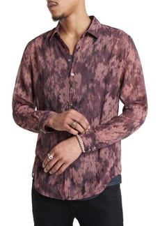 John Varvatos Bucks Slim Fit Floral Ikat Button-Up Shirt