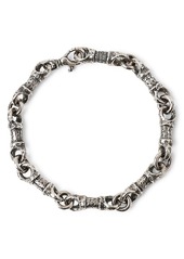 John Varvatos Collection Sterling Silver Artisan Metals Chain Link Bracelet 