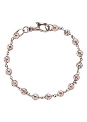 John Varvatos Collection Sterling Silver Distressed Bead Link Bracelet