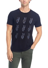 John Varvatos Cotton Multi Peace Hand Graphic Tee