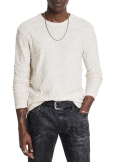 John Varvatos Cruzeiro Crinkle Texture Long Sleeve Cotton T-Shirt