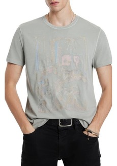 John Varvatos Embroidered Cotton Graphic T-Shirt