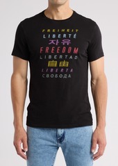 John Varvatos Freedom Cotton Graphic T-Shirt in Black at Nordstrom Rack
