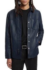 John Varvatos Leather Shirt Jacket