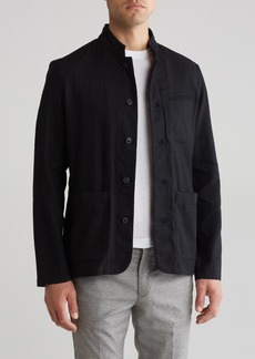 John Varvatos Linen & Cotton Field Jacket in Black at Nordstrom Rack