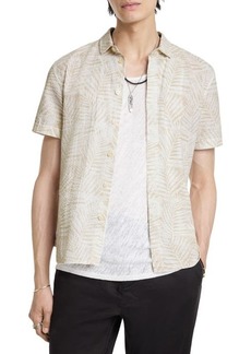 John Varvatos Loren Short Sleeve Cotton Seersucker Button-Up Shirt