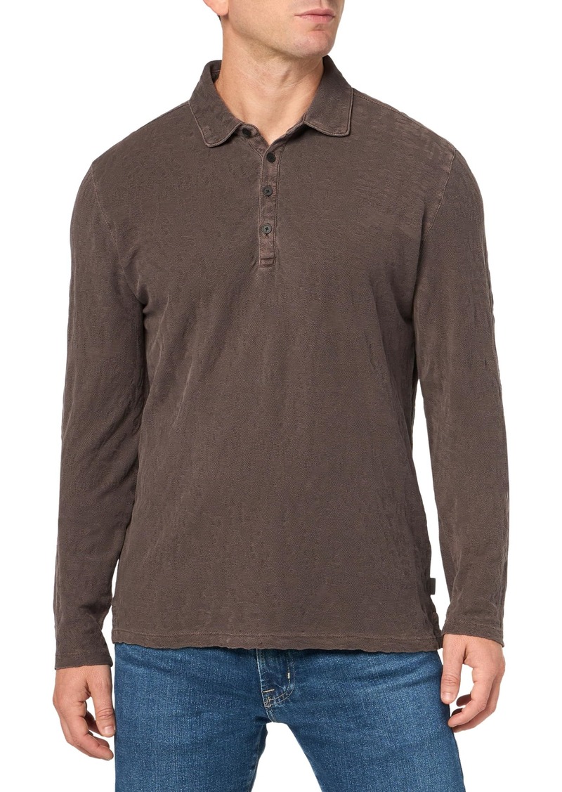 John Varvatos Men's Adam Long Sleeve Polo