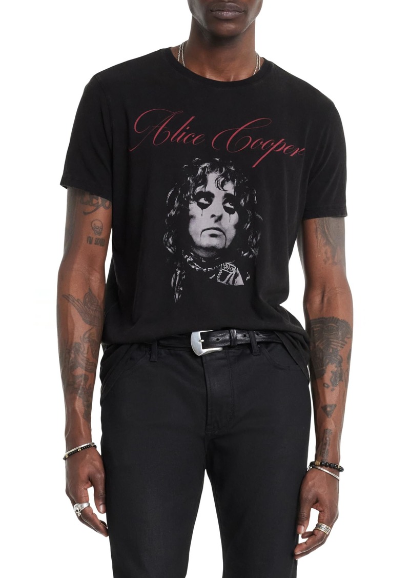 John Varvatos Men's Alice Cooper Top Script Tee