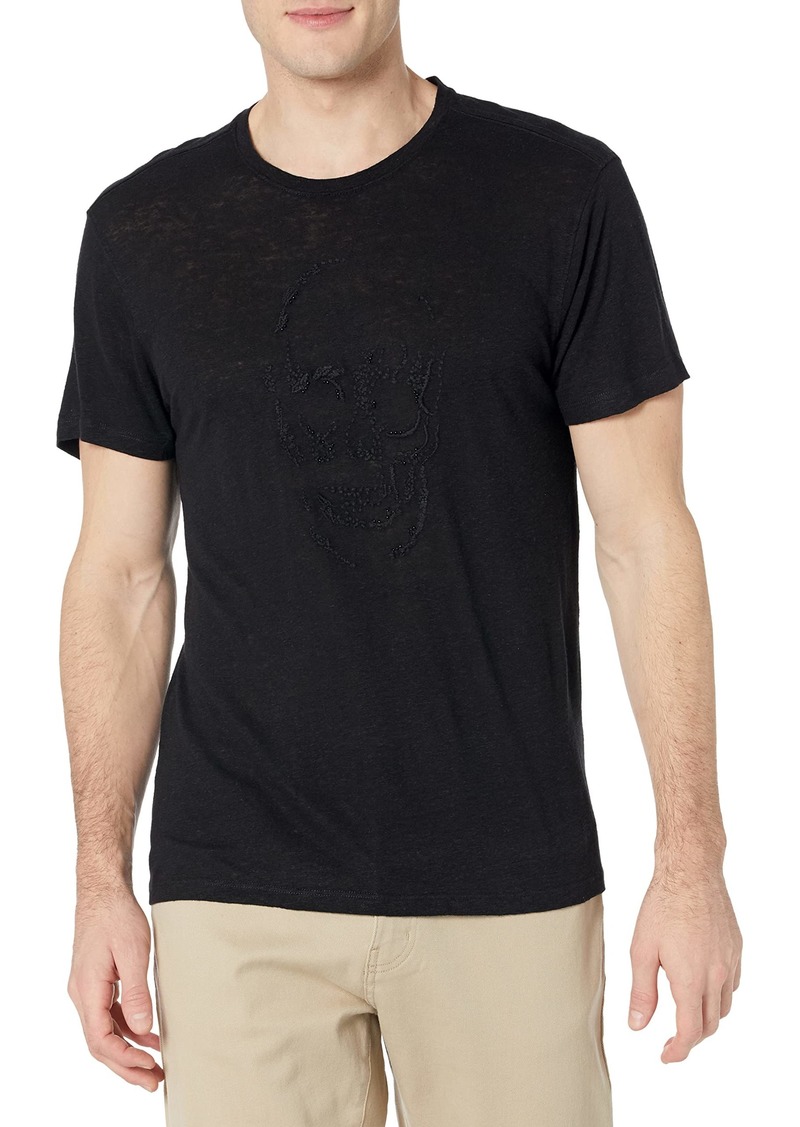 John Varvatos Men's Embellished Skull Tee  M