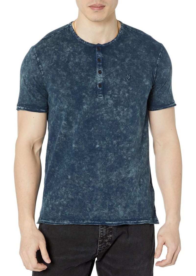 John Varvatos Men's Ethan Short Sleeve Henley Tee Shirt