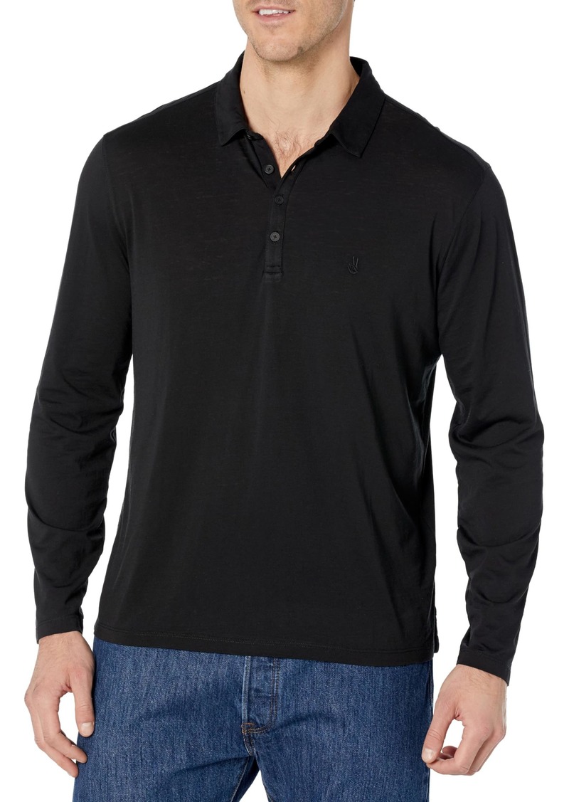 John Varvatos Men's Marty Long Sleeve Polo