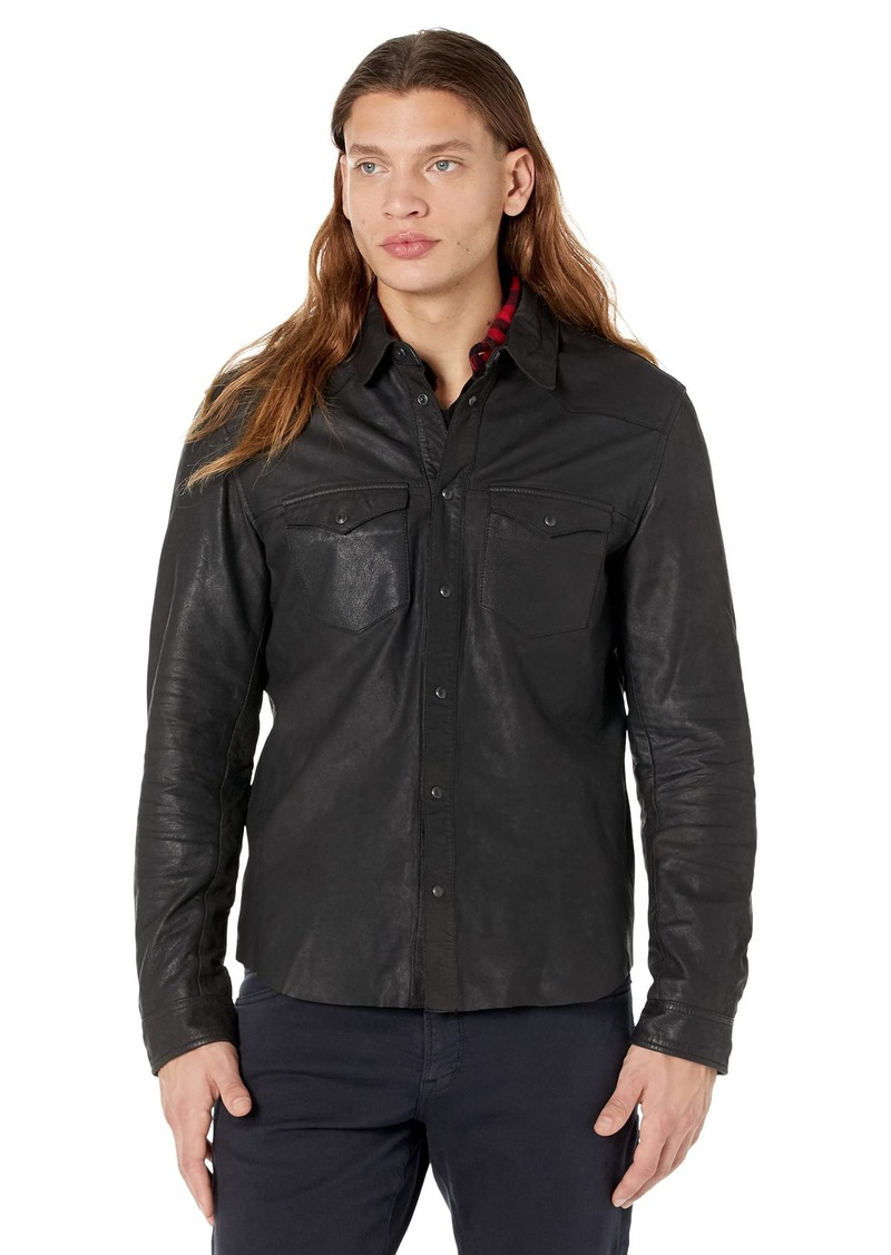 John Varvatos Men's Mason Leather Shirt Jacket