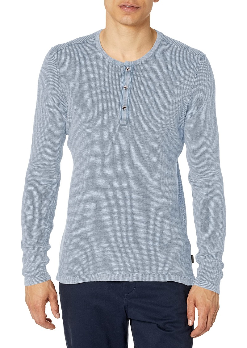 John Varvatos Men's Memphis Waffle Henley