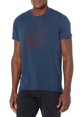 John Varvatos mens Short Sleeve Crew Tee - Skull Emboridery T Shirt   US