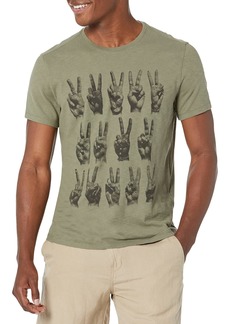John Varvatos Men's Short Sleeve Graphic Tee Peace Hands