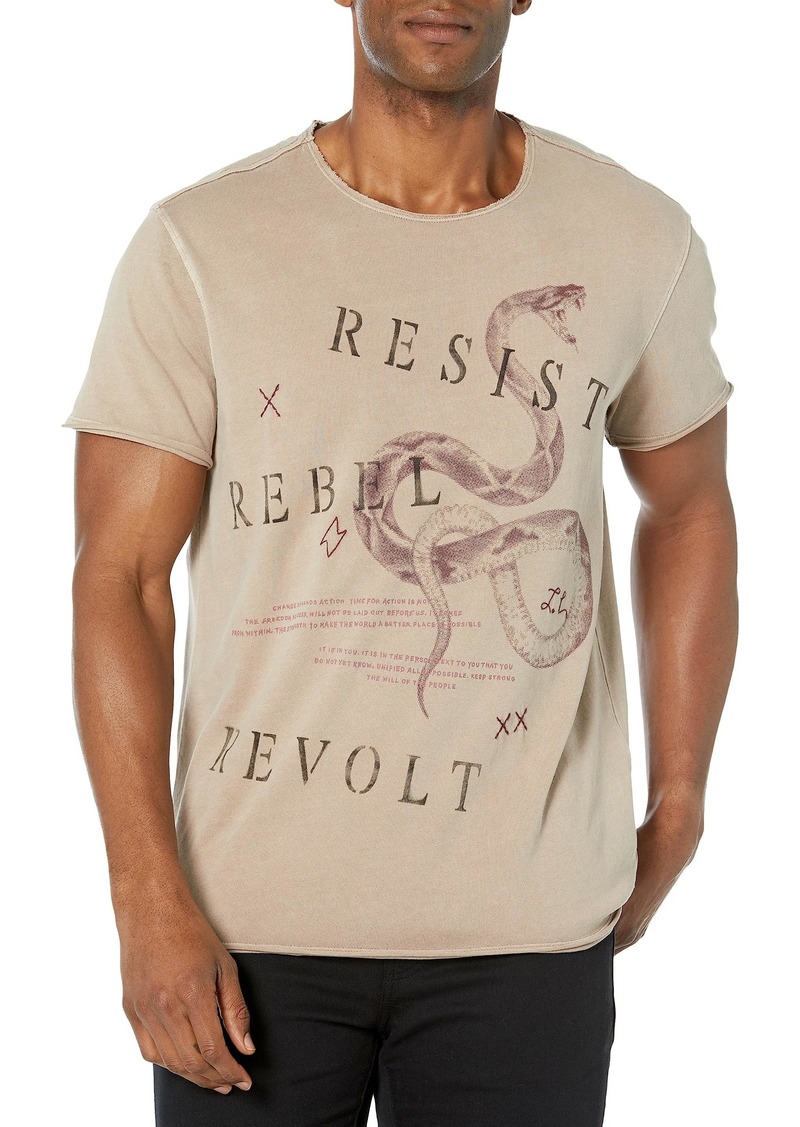 John Varvatos Men's Short Sleeve Graphic Tee Revolt