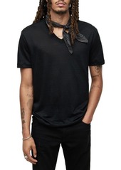 John Varvatos Men's Slim Fit Linen V-Neck T-Shirt