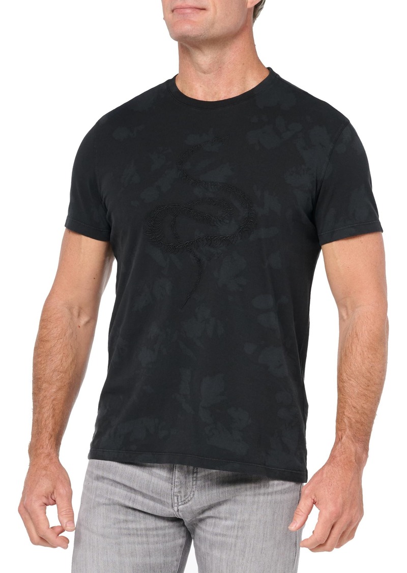 John Varvatos Men's Snake Skeleton Tee