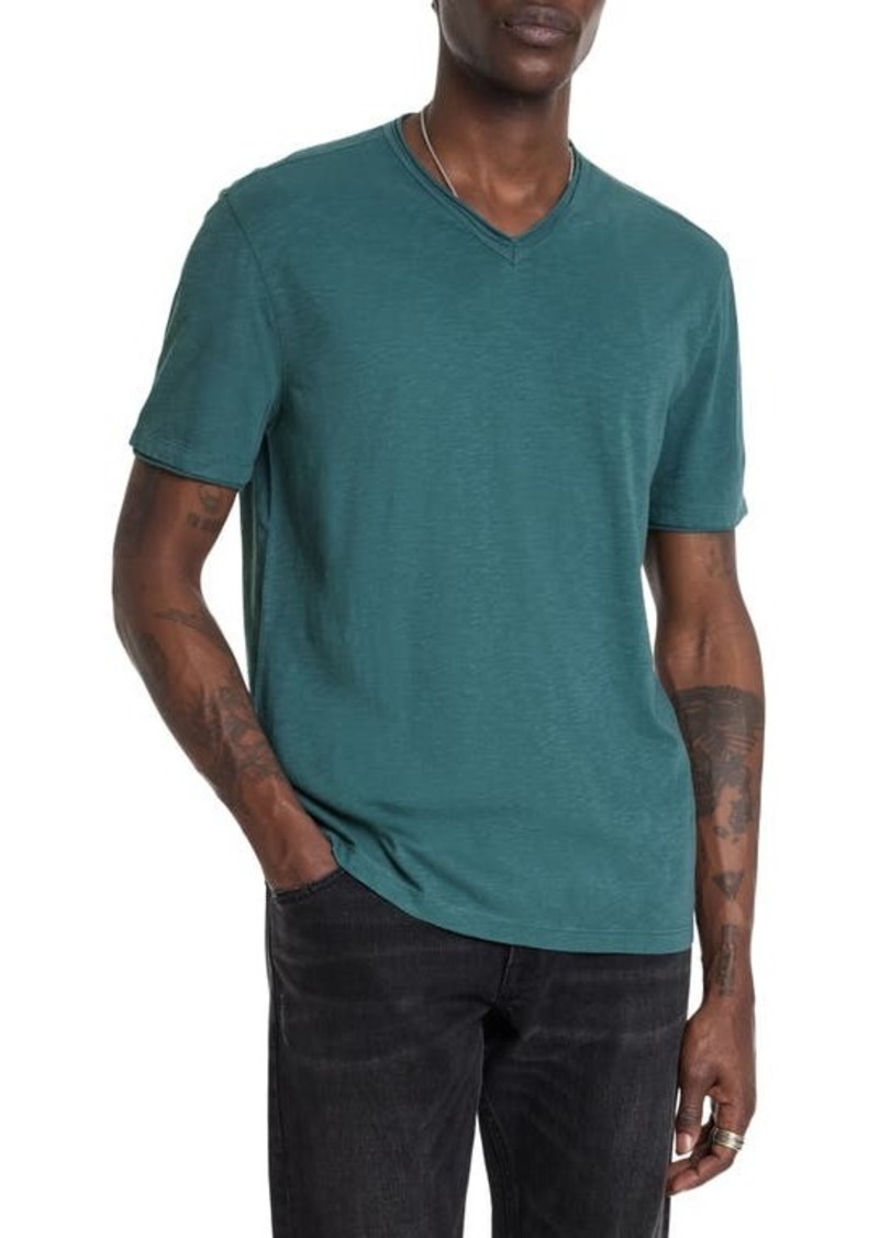 John Varvatos Miles Slub Organic Cotton V-Neck T-Shirt