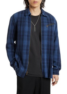 John Varvatos Robbins Plaid Zip-Up Shirt Jacket