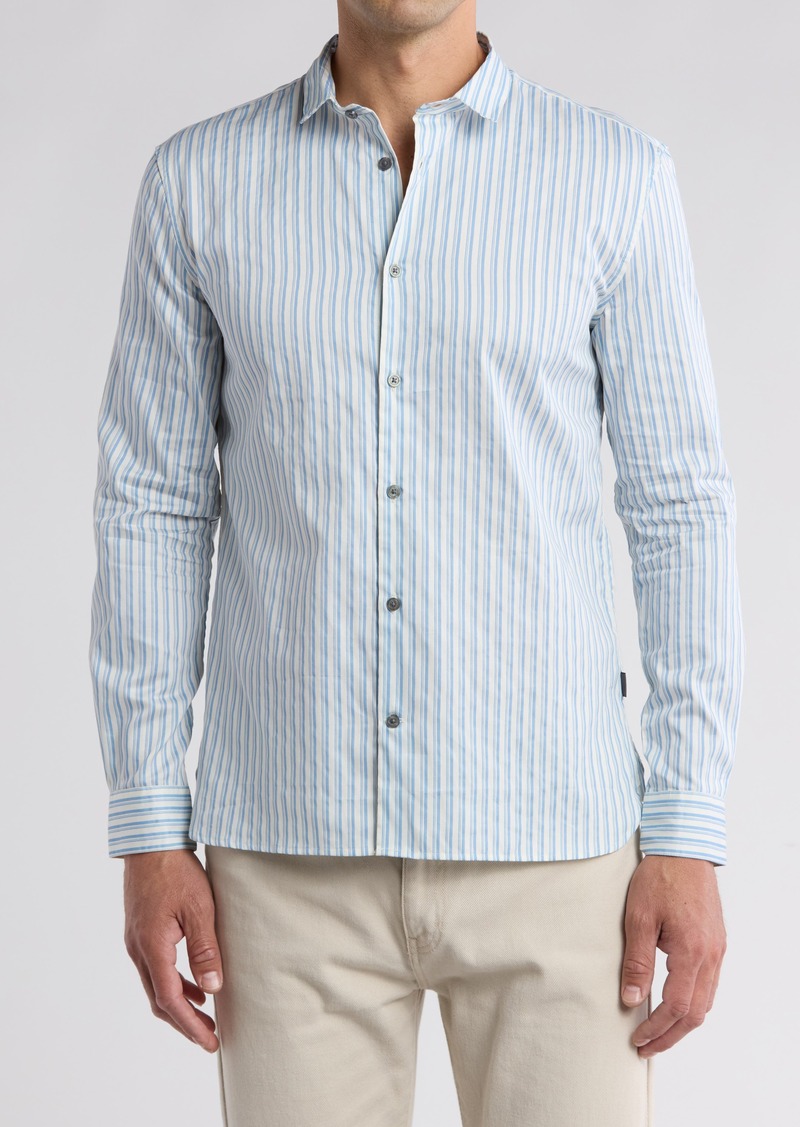 John Varvatos Ross Cotton Button-Up Shirt in Blue Stone at Nordstrom Rack