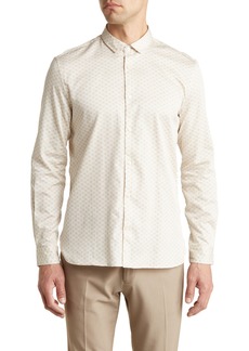 John Varvatos Ross Slim Fit Cotton Sport Shirt in China White at Nordstrom Rack