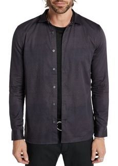 John Varvatos Ross Slim Fit Geo Print Cotton Button-Up Shirt