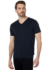 John Varvatos Star USA mens Miles Short Sleeve Slub V-neck With Cut Raw Edge T Shirt   US
