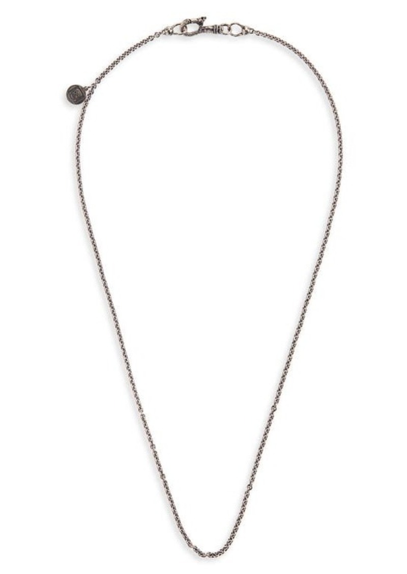 John Varvatos Skull Chain Necklace